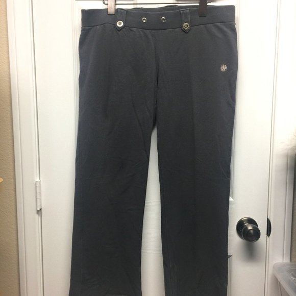 🌺Element Capri Gray Stretchy Pants Large - Picture 1 of 13